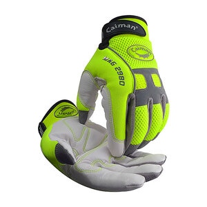 Goatskin Mechanics Gloves Hi-Viz Green XXX-Large