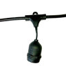 Prime Patio 330 ft. E26 Black Socket Wire w/ 24 in. Spacing 4 in. Suspended Sockets