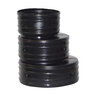 Timewell HDPE Corrugated External Snap Reducing Coupler Black 6 in. x 4 in.