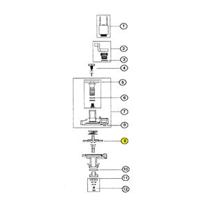 HARDIE DIAPHRAGM & STEM ASSY., 1, 300 SERIES