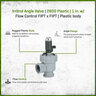 Irritrol Angle Valve 2600 Plastic 1 in. w/ Flow Control FIPT x FIPT