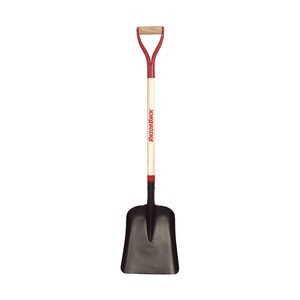 Snow Shovel Steel Blade Non Stick Coating Ash Handle With Steel D Top