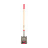 Square-Point Shovel Long Hardwood Handle 48 in. w/ Non Slip Grip 