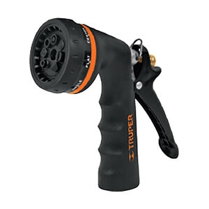 Truper Insulated Grip Metal Pistol Nozzle 8 Spray Patterns