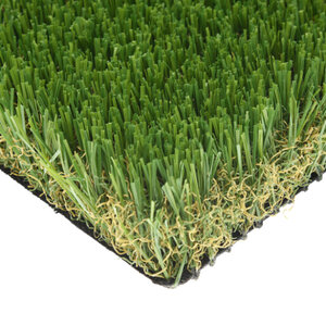 Turf1 Fescue Supreme Synthetic Turf 90 oz. Face Weight 1-3/4 in. Emerald Green/Olive Green Blades Brown/Green Thatching