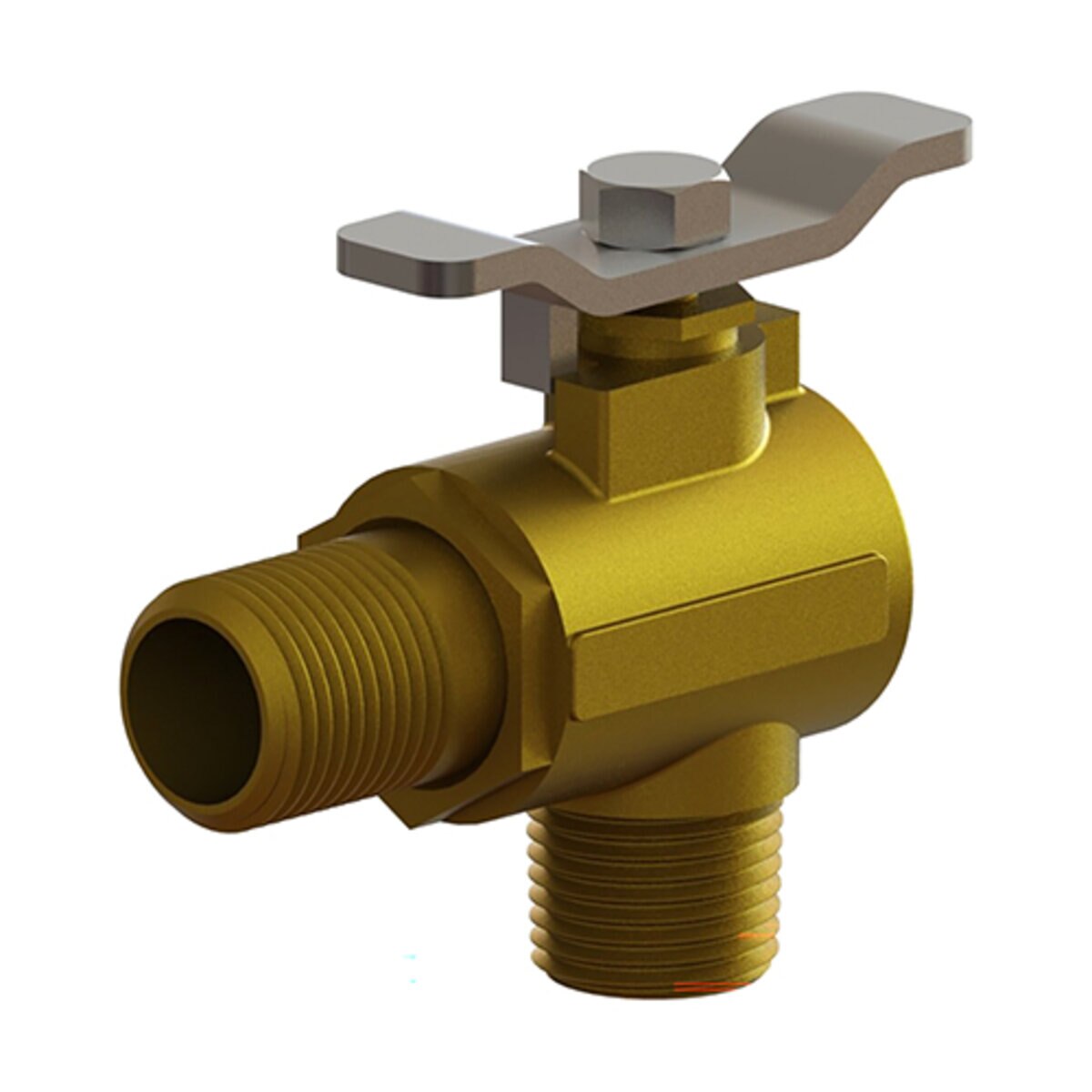 Turfware Ball Valve Assembly with Nipple Brass Assembly 1/2 in. NPT x 1 ...