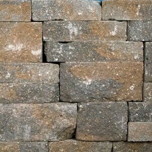 Unilock Estate Wall Block River Blend 6 in. 12-1/2 in. x 6 in. x 9 in. (24 sq. ft./pallet)