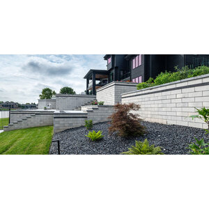 Unilock U-Cara Wall Fascia Panel Closed End Corner Random Umbriano Grenada White 6 in. (54.18 sq. ft./pallet)