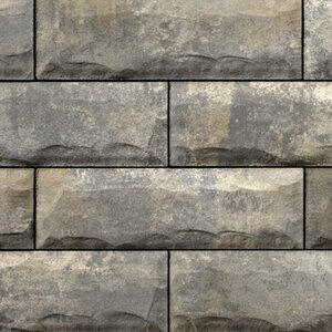 Unilock U-Cara Wall Fascia Panel Closed End Corner Pitched Random Fossil 6 in. (54.18 sq. ft./pallet)