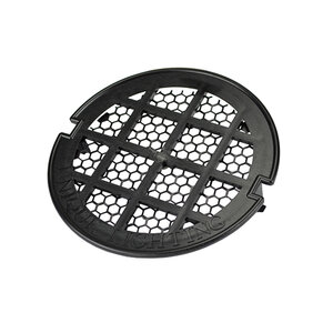 Unique F100 Black Well Light Grate for 6-3/5 in. Well Light - Durable PVC Construction