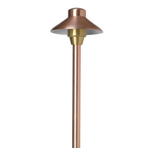 Unique 6 in. Illuminator Path Light 24 in. Riser Copper Housing Natural Copper Finish No Lamp