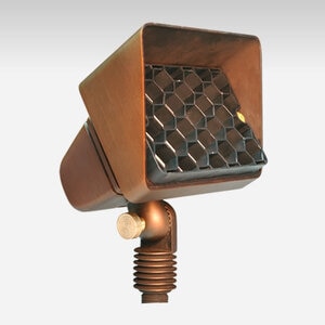Unique Starburst Wall Wash Brass Housing Weathered Brass 4W 3000K 40 Deg. LED