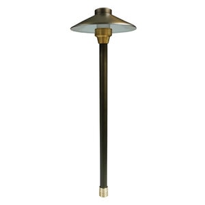 Unique 8 in. Centaurus Path Light 20 in. Riser Brass Housing Weathered Brass Finish No Lamp