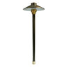 Unique 8 in. Centaurus Path Light 20 in. Riser Brass Housing Weathered Brass Finish No Lamp