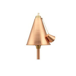 Unique Islander Tiki Torch 60 in. Riser Brass Housing Weathered Brass Finish 2W 2700K LED