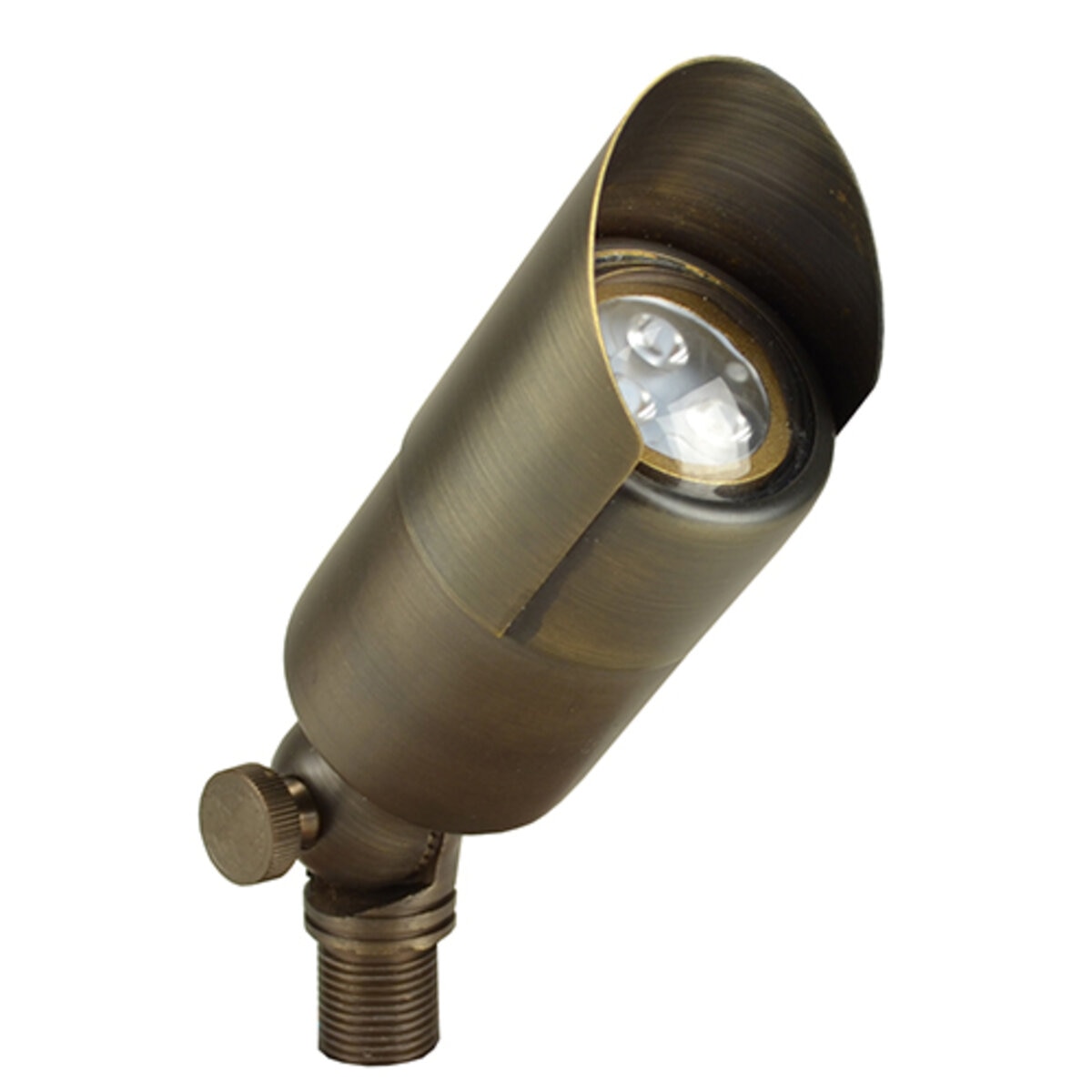 Unique Valor Up Light Weathered Brass 4W LED 2700K 40 Degree Brass ...