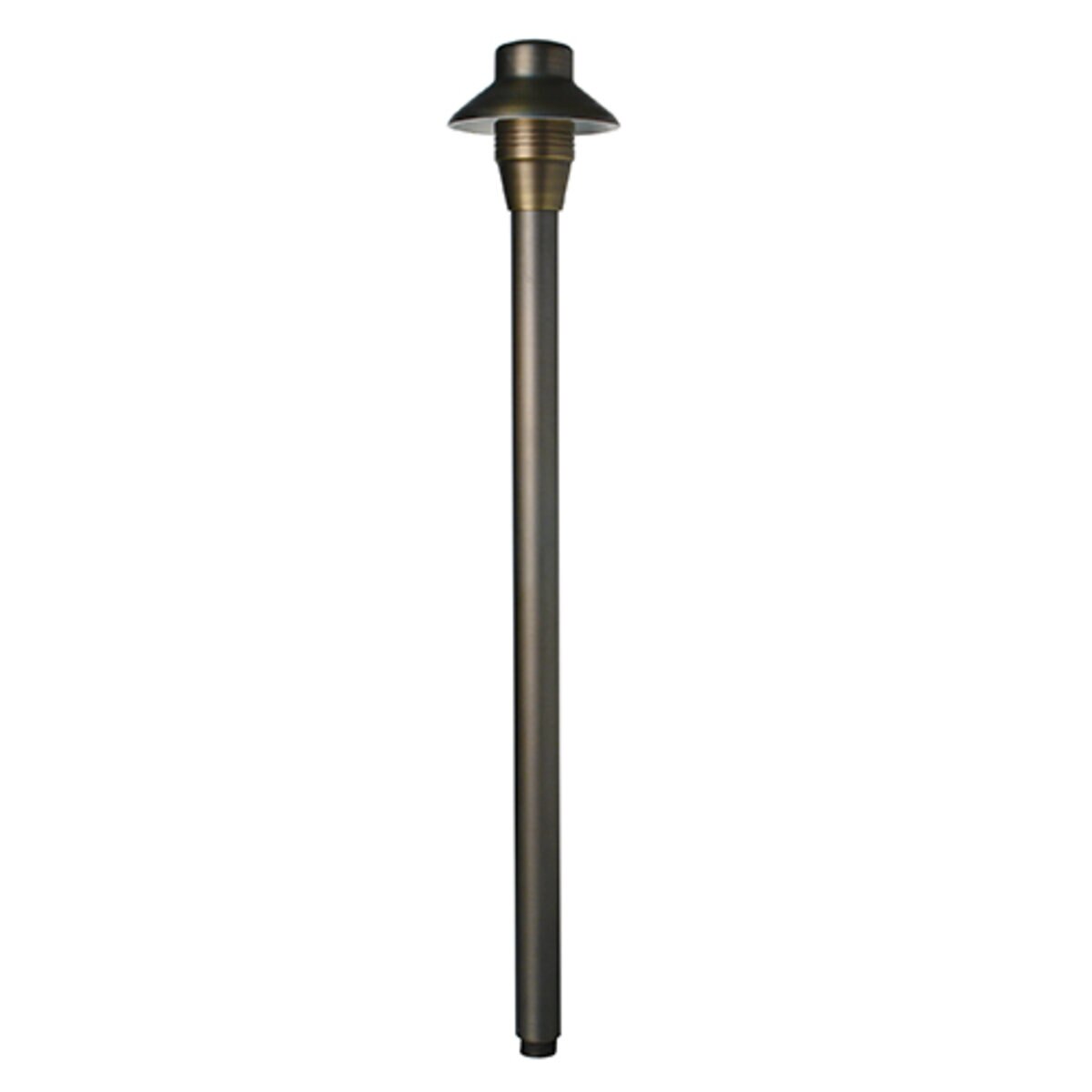 Unique 4 in.Lancer Path Light Brass Housing Weathered Brass Finish 2W ...