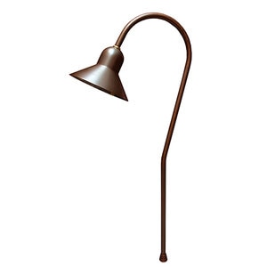 Unique Jupiter Path/Area Light Brass Housing Weathered Brass Finish No Lamp