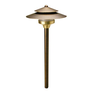 Unique Saturn Path Light Brass Housing Weathered Brass Finish 2W 2700K LED
