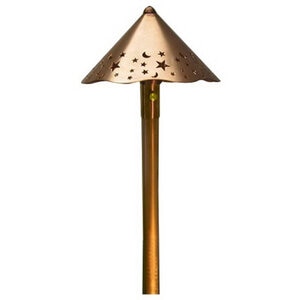 Unique Camelot Path Light 18 in. Riser Copper Housing Natural Copper Finish No Lamp