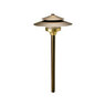Unique Saturn Path Light 12V Riser Brass Housing Weathered Brass Finish 2W 3000K LED