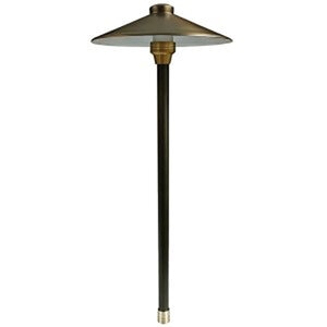 Unique 12 in. Centaurus Path Light 24 in. Riser Brass Housing Weathered Brass Finish No Lamp