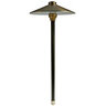 Unique 6 in. Centaurus Path Light 18 in. Riser Brass Housing Weathered Brass Finish No Lamp 50 ft. Lead Wire