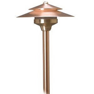 Unique Cambridge Path Light 18 in. Riser Copper Housing Natural Copper Finish No Lamp