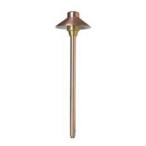Unique 4 in. Illuminator Path Light 18 in. Riser Copper Housing Natural Copper Finish No Lamp