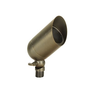 Unique Elements Series Up Light in Weathered Brass Finish, 4W 3000K LED, 40 Degree Beam Angle, Brass Housing