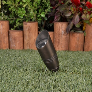 Unique Probe Up Light Brass Housing Weathered Brass No Lamp