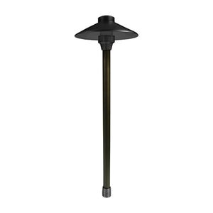 Unique 8 in. Centaurus Path Light 18 in. Riser Brass Housing Black Finish Finish No Lamp