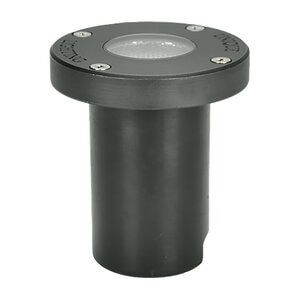 Unique Nova Flat In-Ground Light Brass Housing Black Finish No Lamp