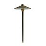 Unique 12 in. Centaurus Path Light 24 in. Riser Brass Housing Weathered Brass Finish No Lamp