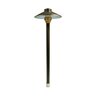 Unique 8 in. Centaurus Path Light 12 in. Riser Brass Housing Weathered Brass Finish 2W 2700K LED