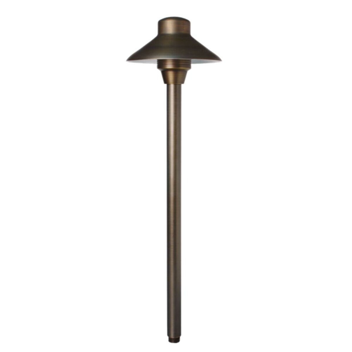 Unique 6 in. Lancer Path Light 18 in. Riser Brass Housing Weathered ...