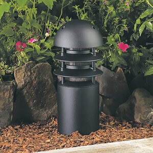 Vista BR-8226 Bollard Aluminum Black Finish 2.5W 2950K LED