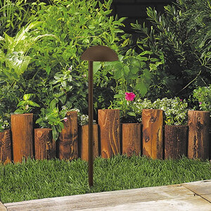 Vista PR-4211 Path Light Aluminum Architectural Bronze Finish No Lamp