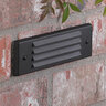 Vista 4246 Louvered Brick Light Aluminum Housing Black 10W Halogen