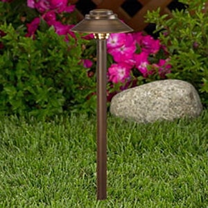 Vista PR-2128 Path Light Brass Housing Olde Brass Finish No Lamp