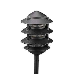 Vista Path Light 4-Tier Aluminum Black No Lamp