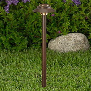 Vista PR-2160 Path Light Brass Housing Olde Brass Finish 2.5W 2950K LED