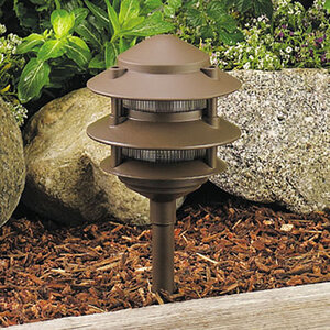 Alum 3 Tier Path Lt Wbronze No Lamp