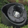 Vista Adjustable Well Light Black No Lamp w/ Shield