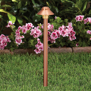 Vista PR-2165 Path Light 18 in. Riser Copper Housing Copper Finish 2.5W 2950K LED