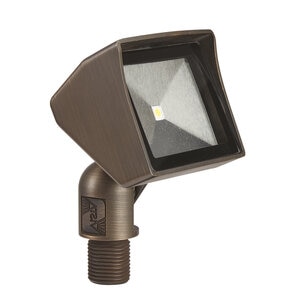 Vista 5105 Compact Flood Light Olde Brass Finish 2950K 3W Frost Lens Led