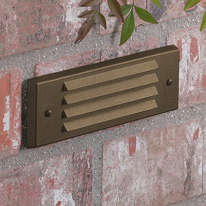 Vista 4246 Louvered Brick Light Aluminum Housing Architectural Bronze 10W Halogen