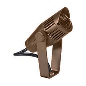 Alum Yoke Mount LED Bronze-Wide Flood-5000K-E, 5 ft. Wire Lead