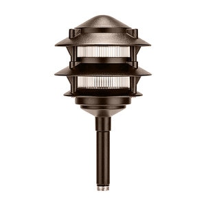 Vista PR-6222 Tiered Path Light Dark Bronze G4 1.5W Ground Mount Aluminum