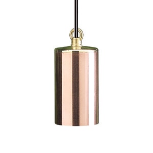Cylinder Hanging Copper Fixture No Lamp